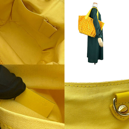 LOUIS VUITTON Tote Bag M95985 Canvas, Leather yellow The beach Cabas Ipanema  Women Used Authentic