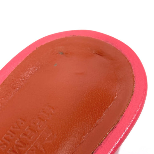 HERMES Sandals leather pink shoes Oasis Women 35 Used Authentic