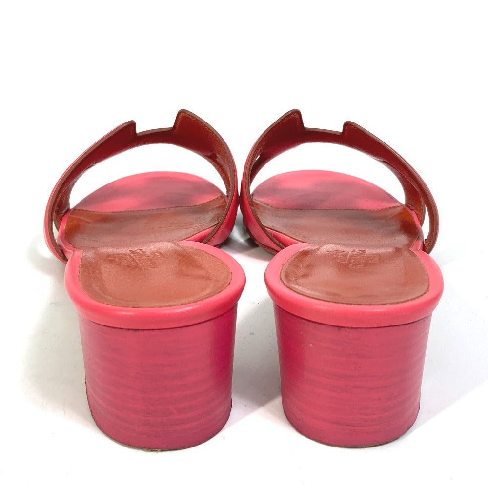 HERMES Sandals leather pink shoes Oasis Women 35 Used Authentic