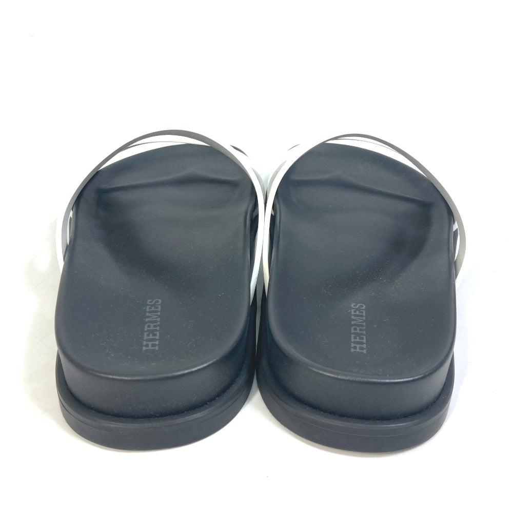HERMES Sandals leather white edit Women 37 Used Authentic