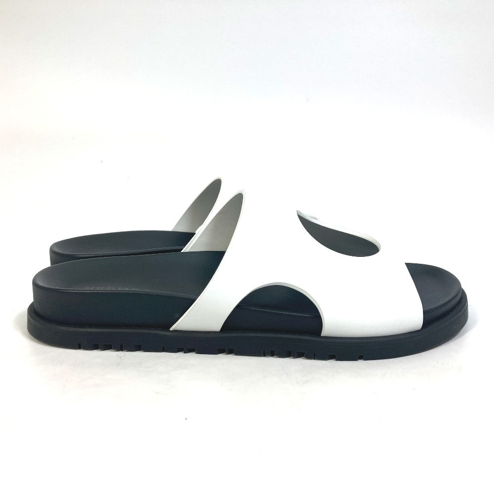 HERMES Sandals leather white edit Women 37 Used Authentic