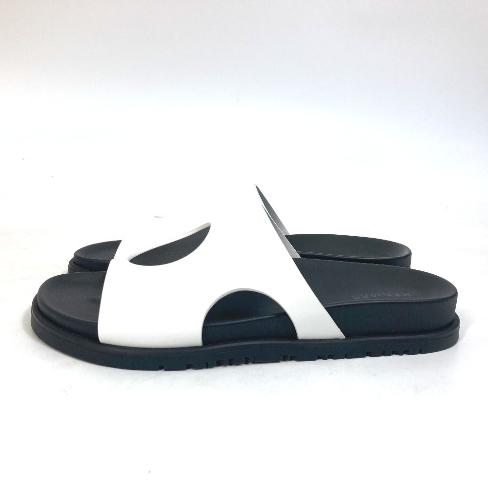 HERMES Sandals leather white edit Women 37 Used Authentic