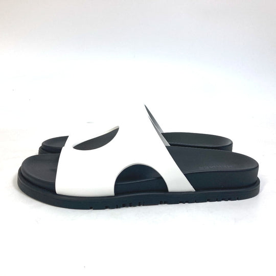 HERMES Sandals leather white edit Women 37 Used Authentic