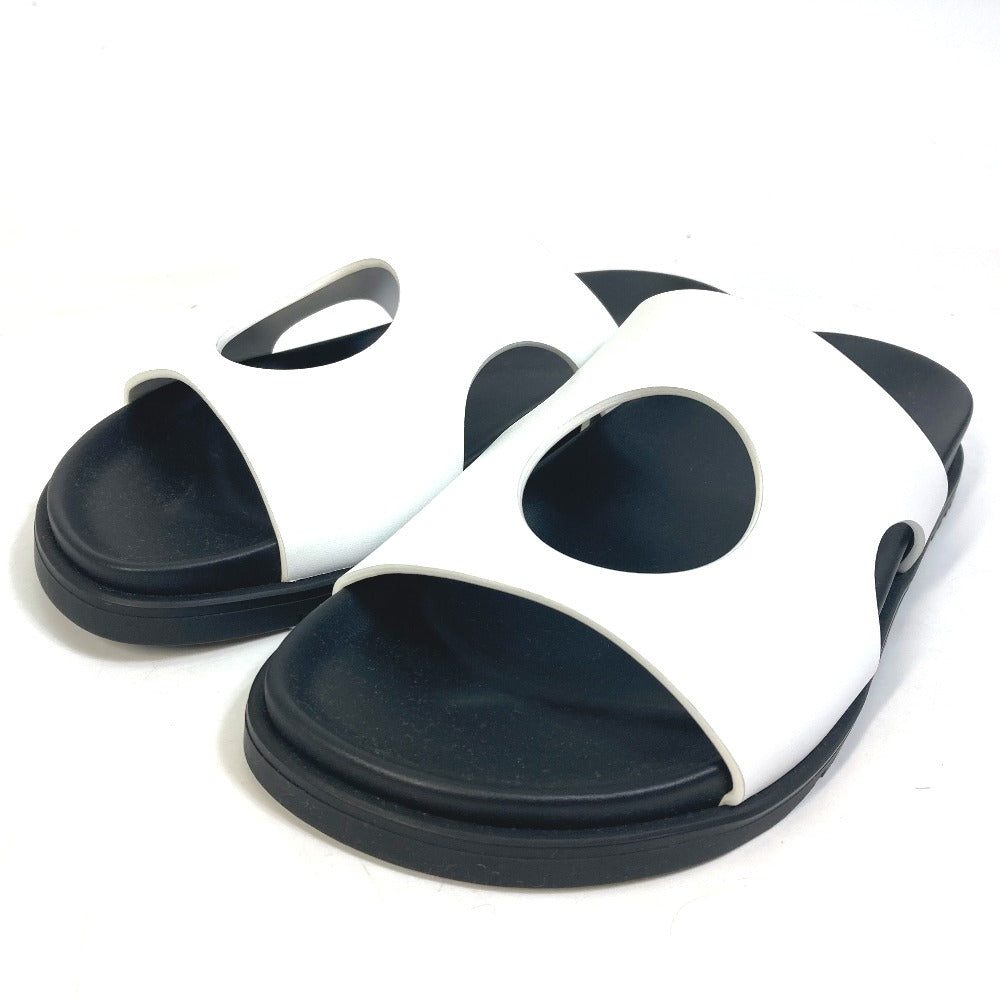HERMES Sandals leather white edit Women 37 Used Authentic