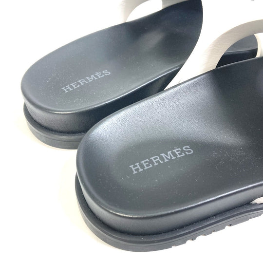 HERMES Sandals leather white edit Women 37 Used Authentic