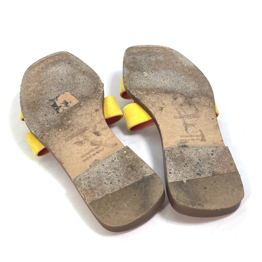 HERMES Sandals Leather, Suede pink logo Oran Women 36.5 Used Authentic