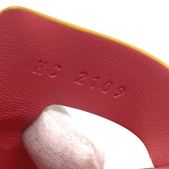 HERMES Sandals Leather, Suede pink logo Oran Women 36.5 Used Authentic