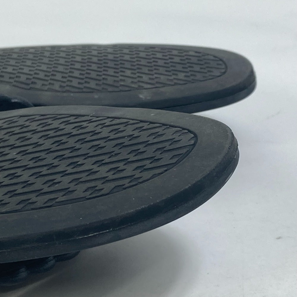 HERMES Sandals rubber black Chene Dunkle 5 Row Riverage Women 39 Used Authentic