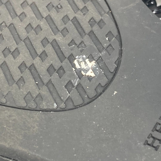 HERMES Sandals rubber black Chene Dunkle 5 Row Riverage Women 39 Used Authentic