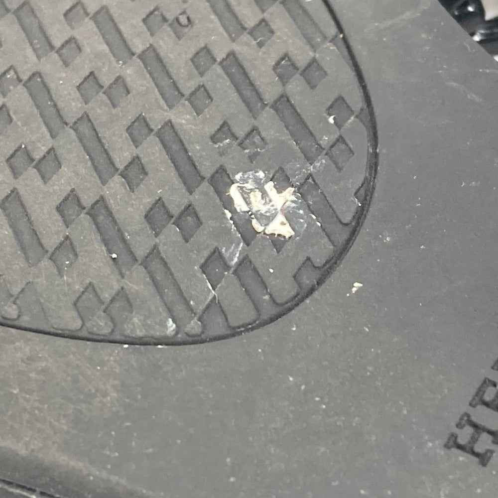 HERMES Sandals rubber black Chene Dunkle 5 Row Riverage Women 39 Used Authentic