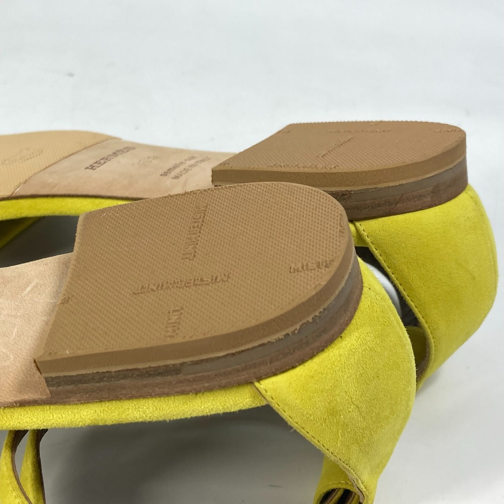 HERMES Sandals Leather / suede yellow With flat belt Women 36 1/2 Used Authentic