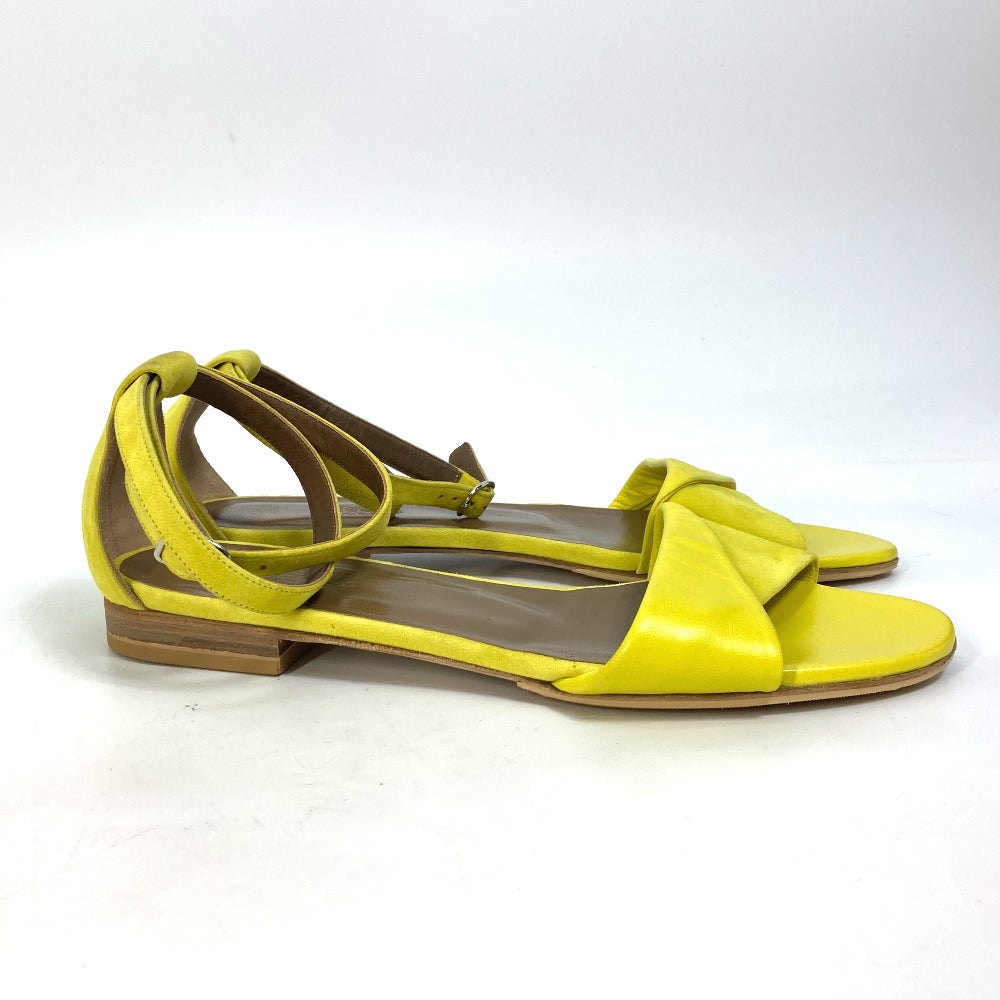HERMES Sandals Leather / suede yellow With flat belt Women 36 1/2 Used Authentic