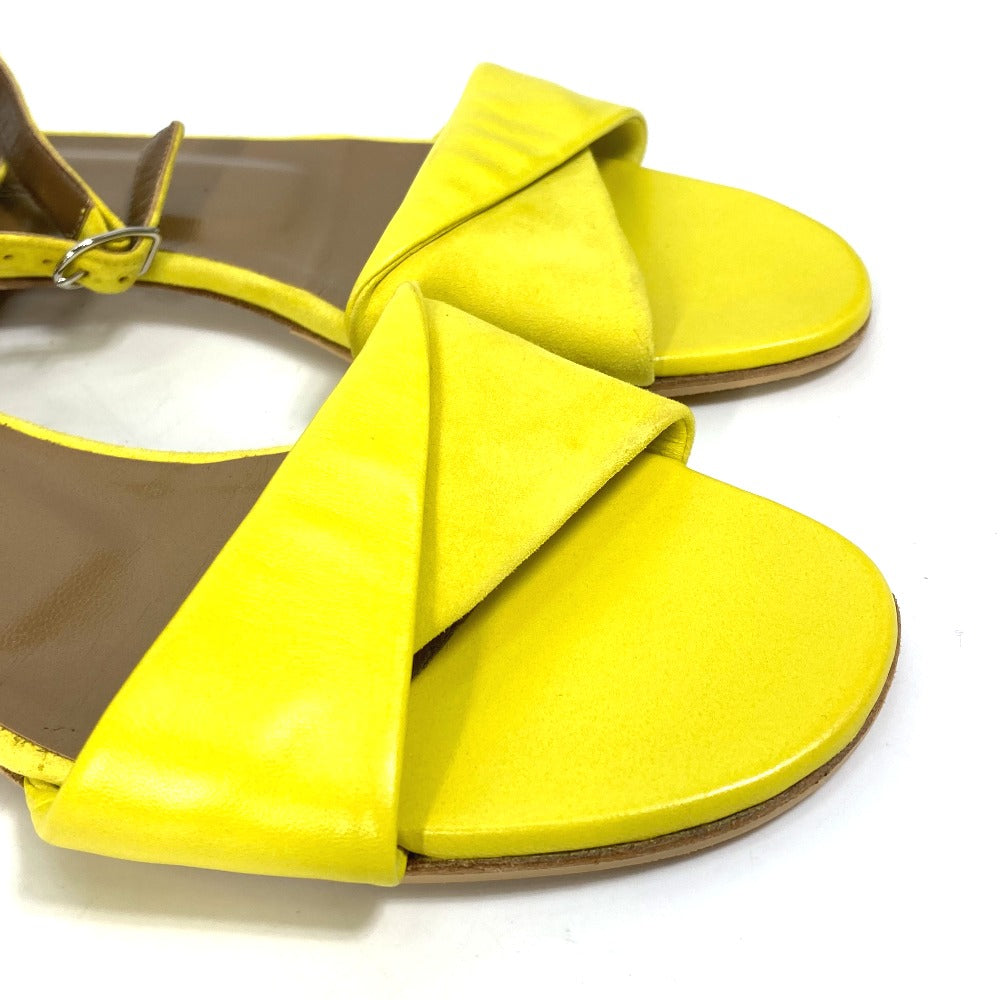 HERMES Sandals Leather / suede yellow With flat belt Women 36 1/2 Used Authentic