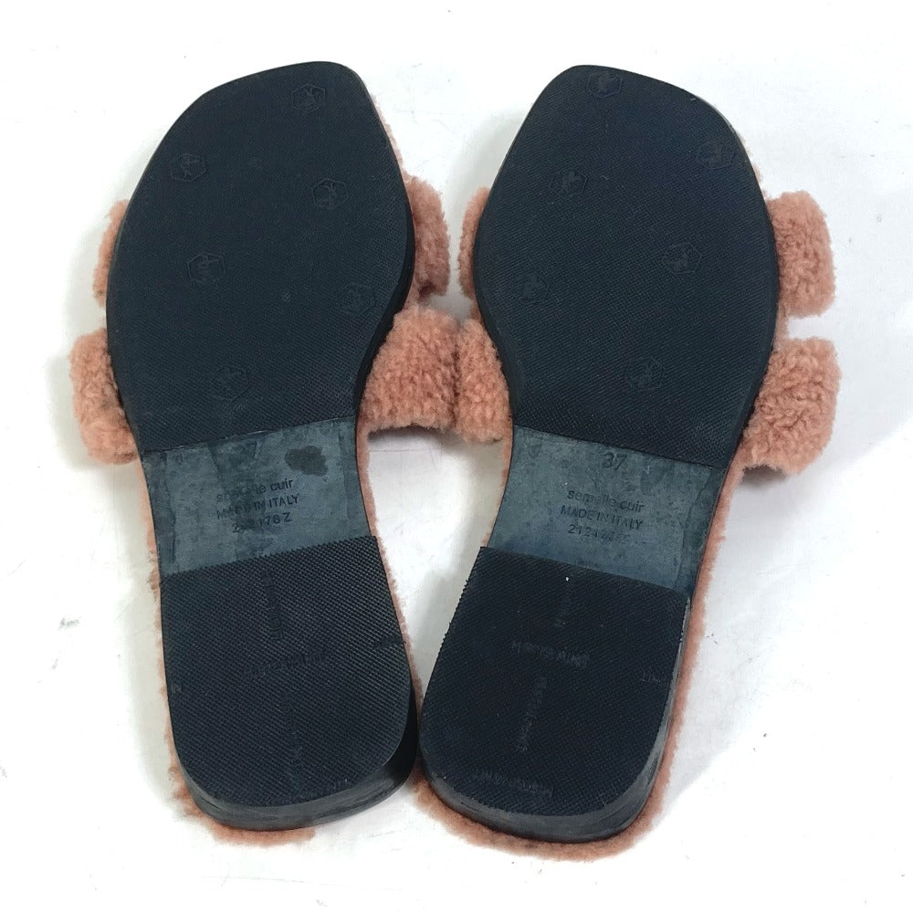 HERMES Sandals Mouton, Mouton pink shoes flat flats Oran Women 37 Used Authentic