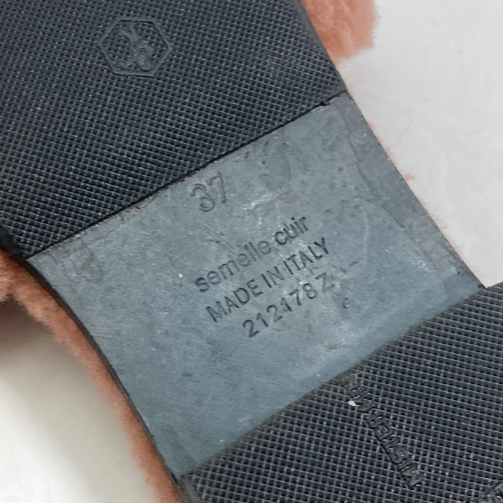 HERMES Sandals Mouton, Mouton pink shoes flat flats Oran Women 37 Used Authentic