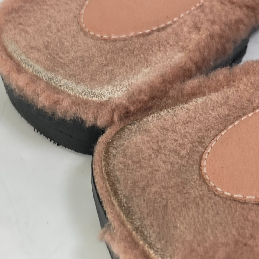 HERMES Sandals Mouton, Mouton pink shoes flat flats Oran Women 37 Used Authentic