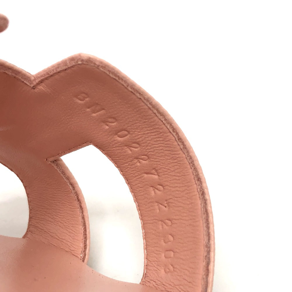 HERMES Sandals Epsom pink Oran Women 36 Used Authentic