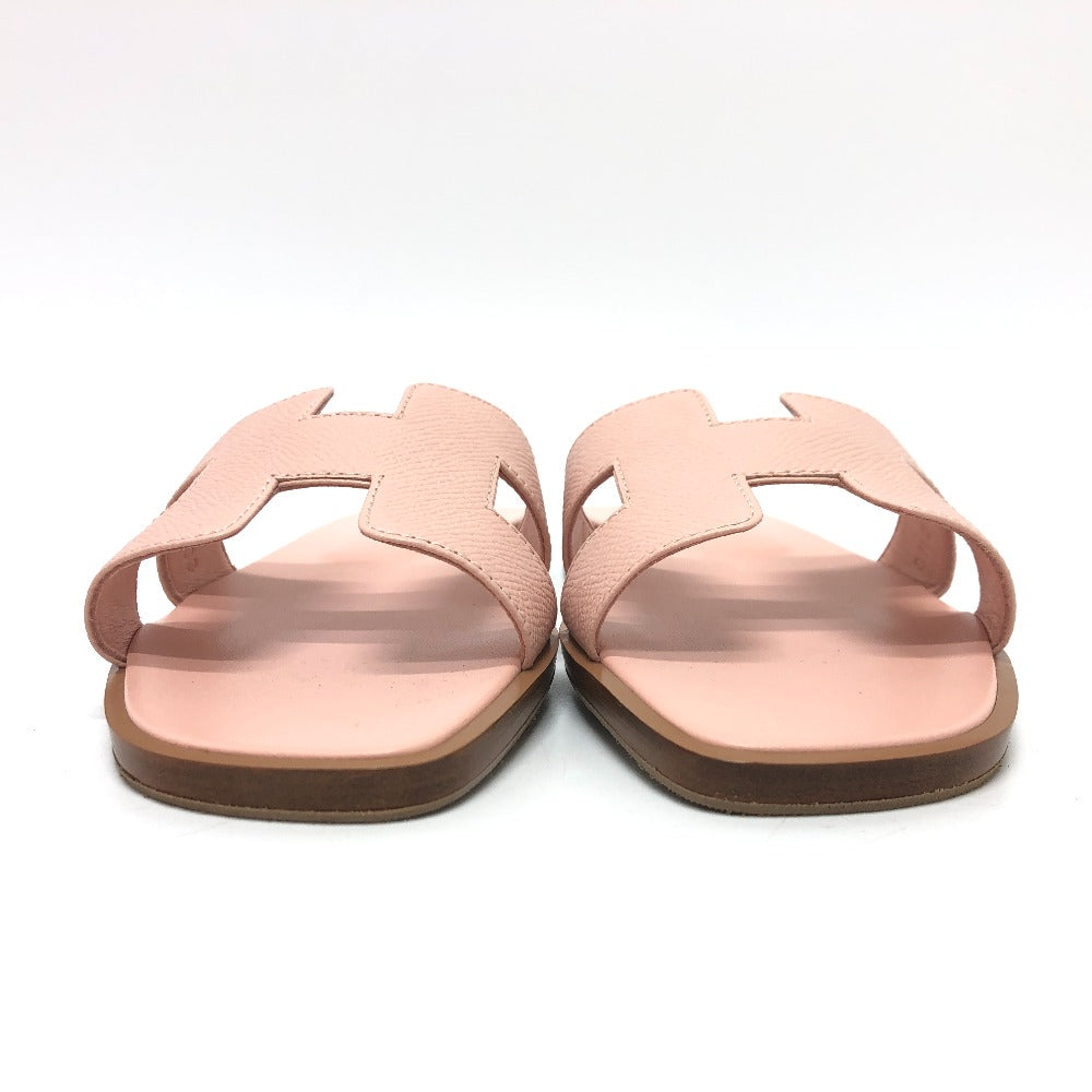 HERMES Sandals Epsom pink Oran Women 36 Used Authentic