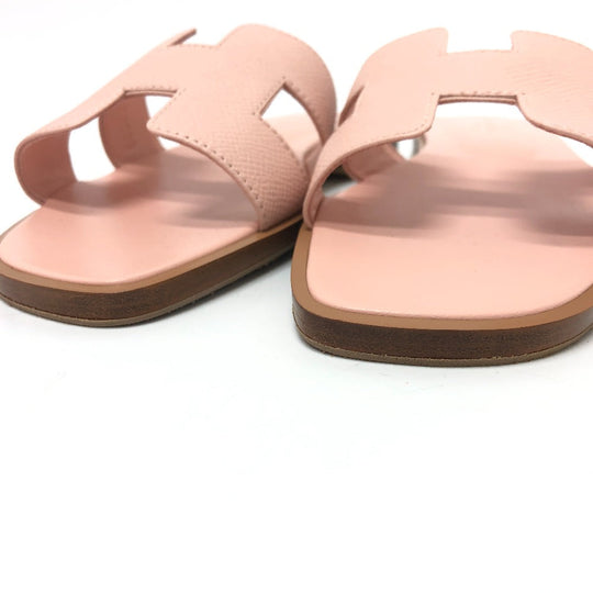 HERMES Sandals Epsom pink Oran Women 36 Used Authentic
