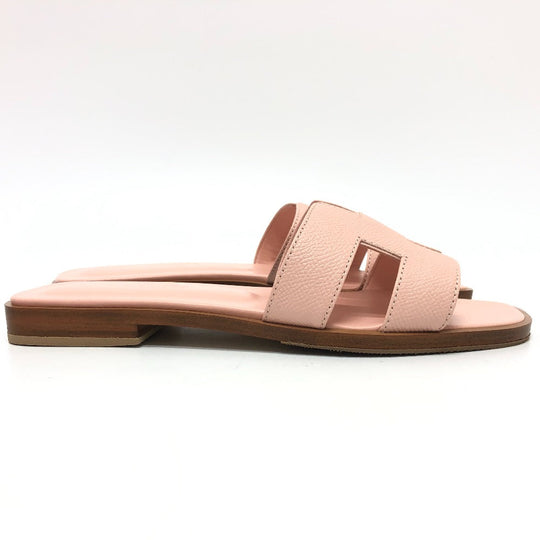 HERMES Sandals Epsom pink Oran Women 36 Used Authentic