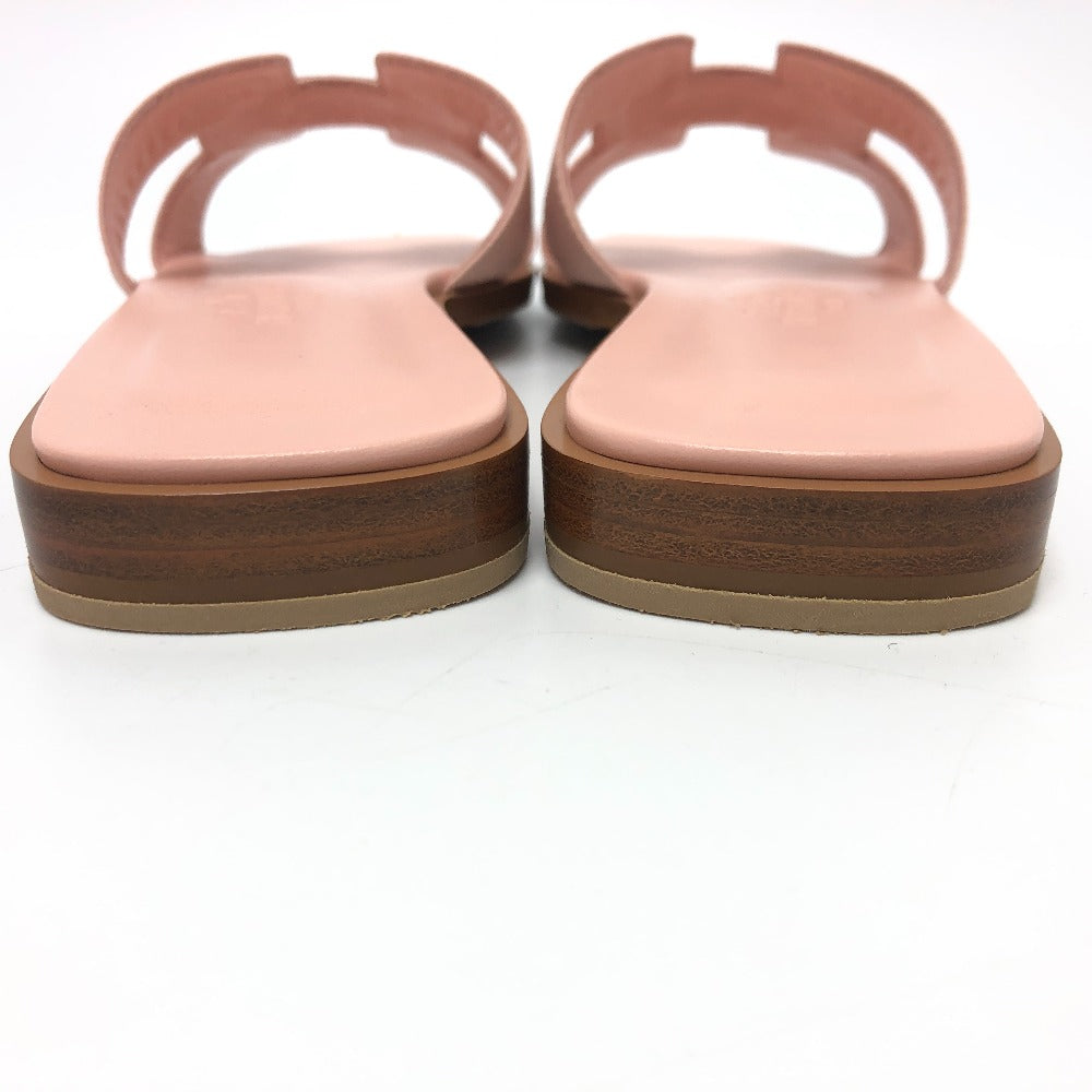 HERMES Sandals Epsom pink Oran Women 36 Used Authentic