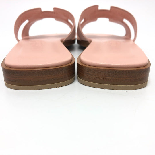 HERMES Sandals Epsom pink Oran Women 36 Used Authentic