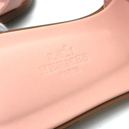 HERMES Sandals Epsom pink Oran Women 36 Used Authentic