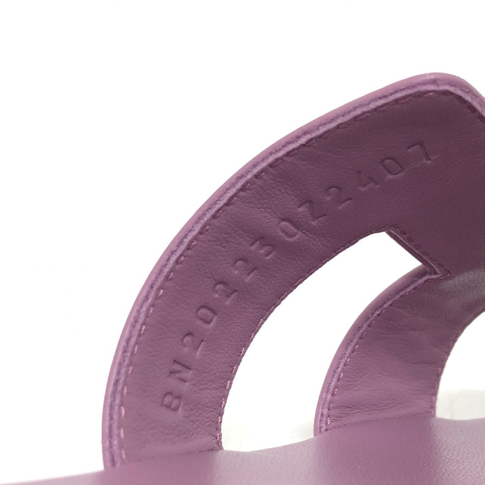 HERMES Sandals leather purple Oran Women 36 Used Authentic