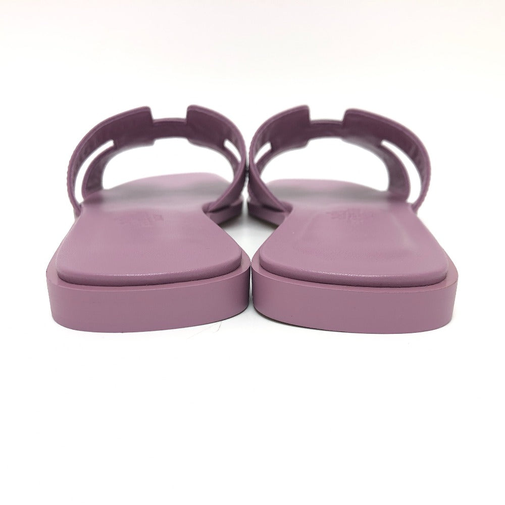 HERMES Sandals leather purple Oran Women 36 Used Authentic