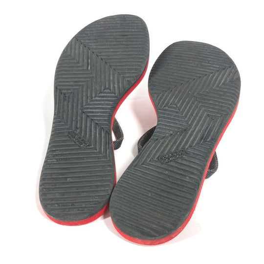 HERMES Sandals Canvas, Plastic Red Chene Dunkle Beach Sandals Caranera No size listed