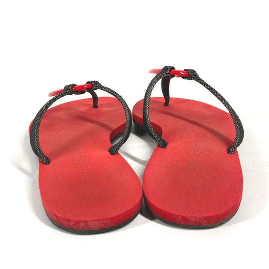 HERMES Sandals Canvas, Plastic Red Chene Dunkle Beach Sandals Caranera No size listed