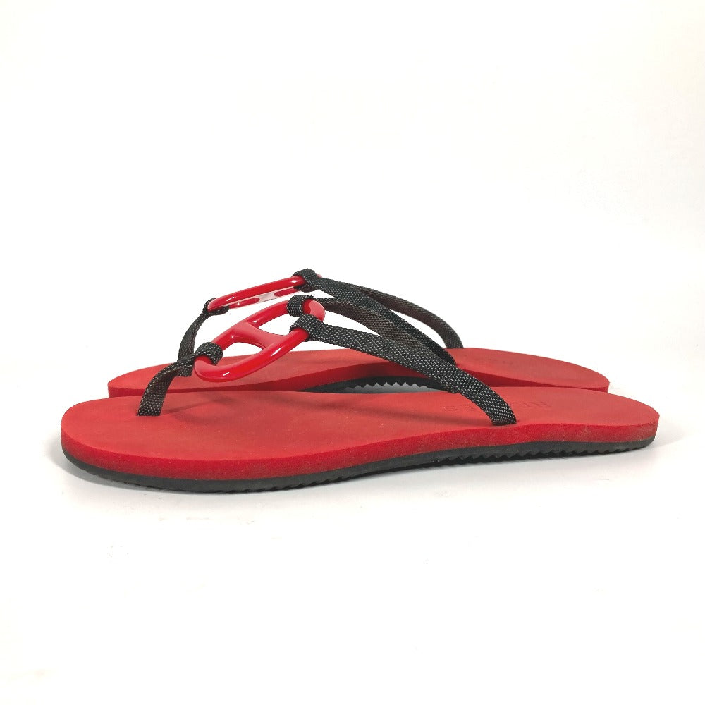 HERMES Sandals Canvas, Plastic Red Chene Dunkle Beach Sandals Caranera No size listed