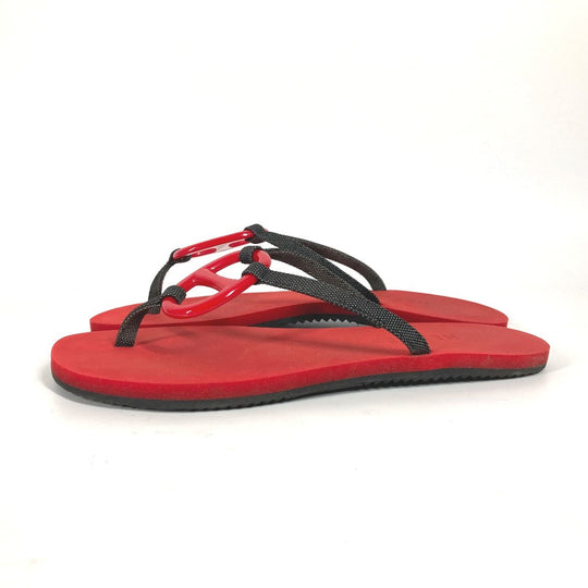 HERMES Sandals Canvas, Plastic Red Chene Dunkle Beach Sandals Caranera No size listed