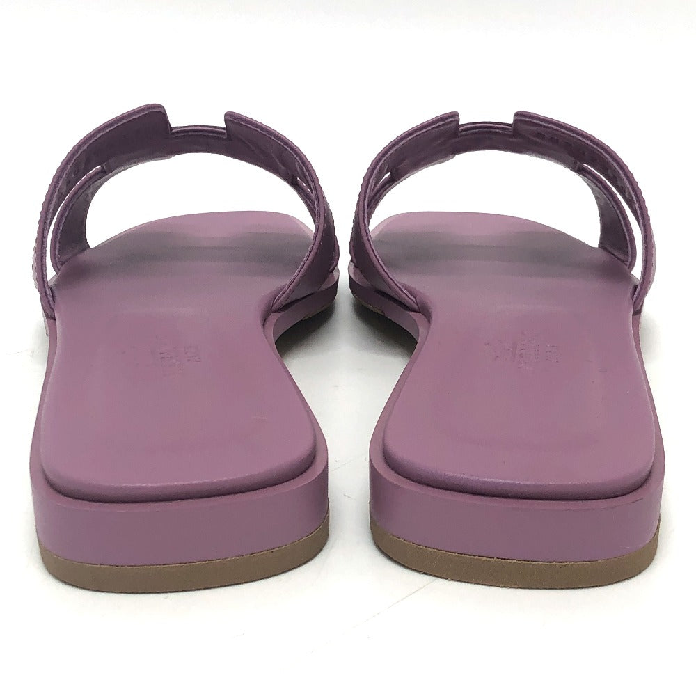 HERMES Sandals H202230Z BR340 leather purple Oran Women 36 Used Authentic