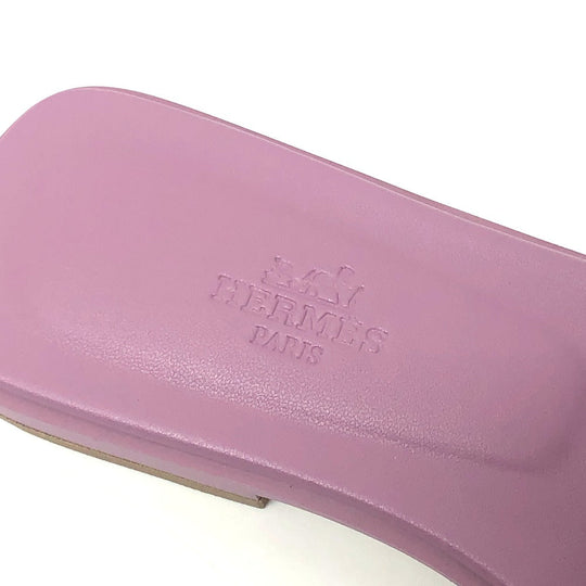 HERMES Sandals H202230Z BR340 leather purple Oran Women 36 Used Authentic