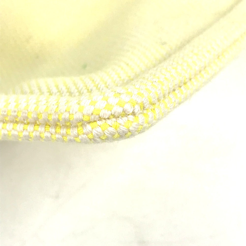 HERMES Pouch canvas yellow Flat pouch, bag, clutch bag Pouch H Tissage H Logo Women Used Authentic