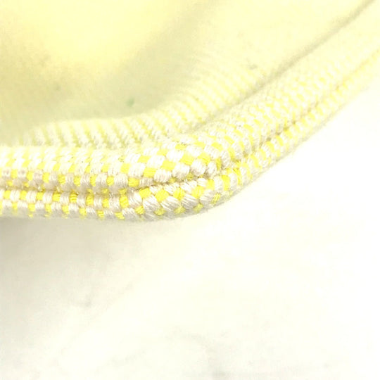 HERMES Pouch canvas yellow Flat pouch, bag, clutch bag Pouch H Tissage H Logo Women Used Authentic