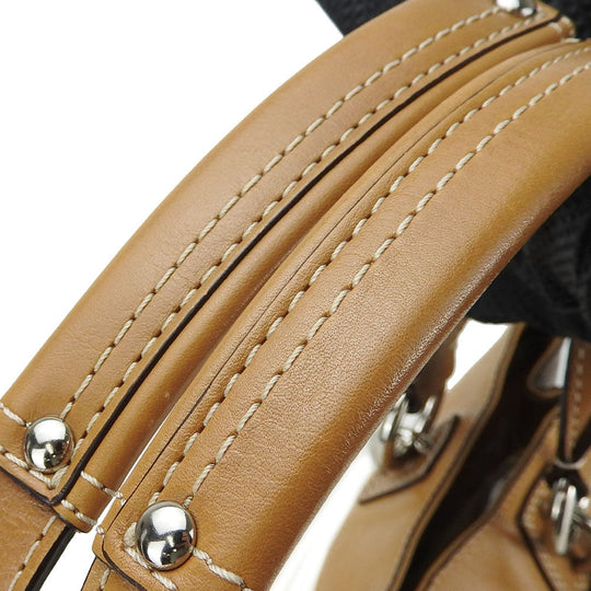 COACH Tote Bag F15122 Canvas, Leather beige Signature Women Used Authentic