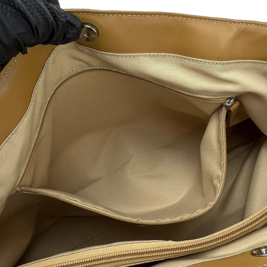 COACH Tote Bag F15122 Canvas, Leather beige Signature Women Used Authentic