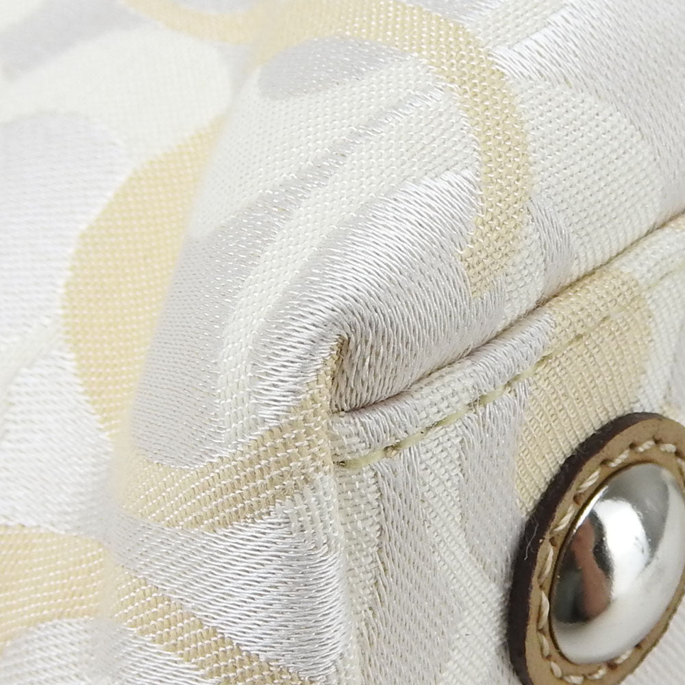 COACH Tote Bag F15122 Canvas, Leather beige Signature Women Used Authentic