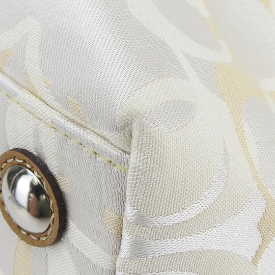 COACH Tote Bag F15122 Canvas, Leather beige Signature Women Used Authentic