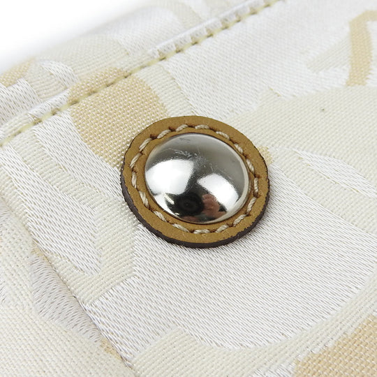 COACH Tote Bag F15122 Canvas, Leather beige Signature Women Used Authentic