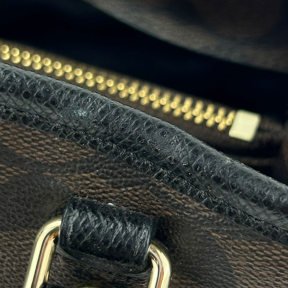 COACH Handbag F34605 PVC, Leather black Signature Women Used Authentic