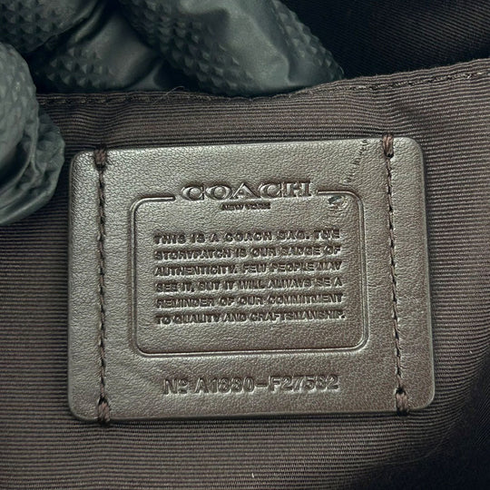 COACH Tote Bag F27582 Canvas, Leather Ivory Signature Women Used Authentic