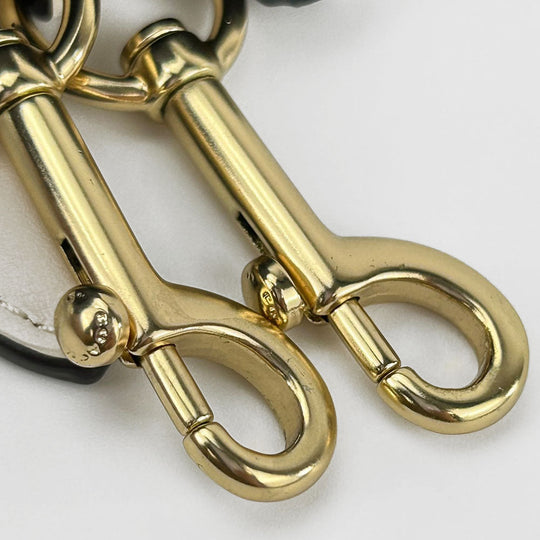 COACH Tote Bag F27582 Canvas, Leather Ivory Signature Women Used Authentic