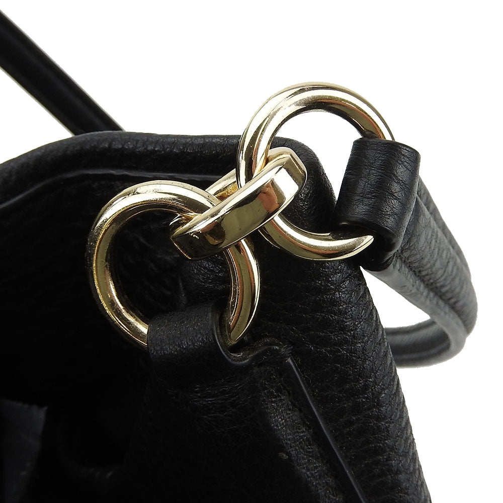 COACH Tote Bag F35723 leather black Women Used Authentic