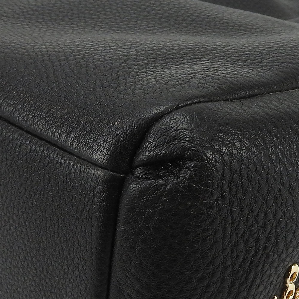 COACH Tote Bag F35723 leather black Women Used Authentic