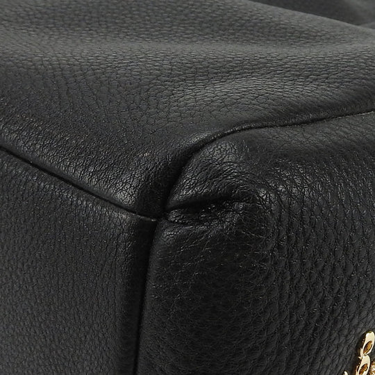 COACH Tote Bag F35723 leather black Women Used Authentic