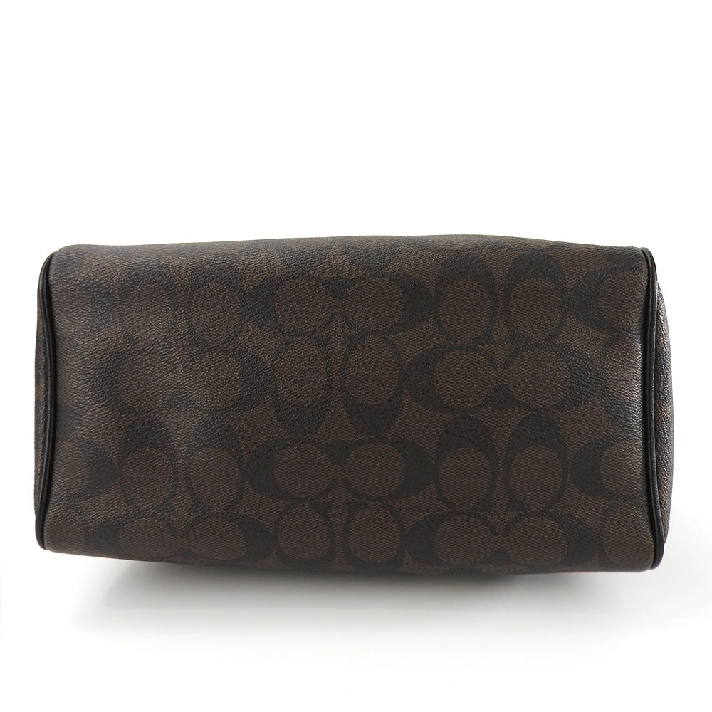 COACH Handbag F58312 Leather, PVC black Signature Mini Bennett Satchel Women Used Authentic