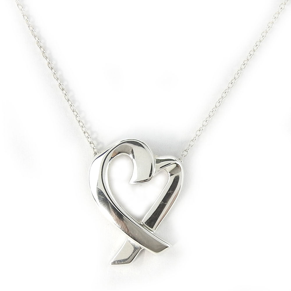 TIFFANY&Co. Necklace Silver925 Silver Loving heart Women Used Authentic